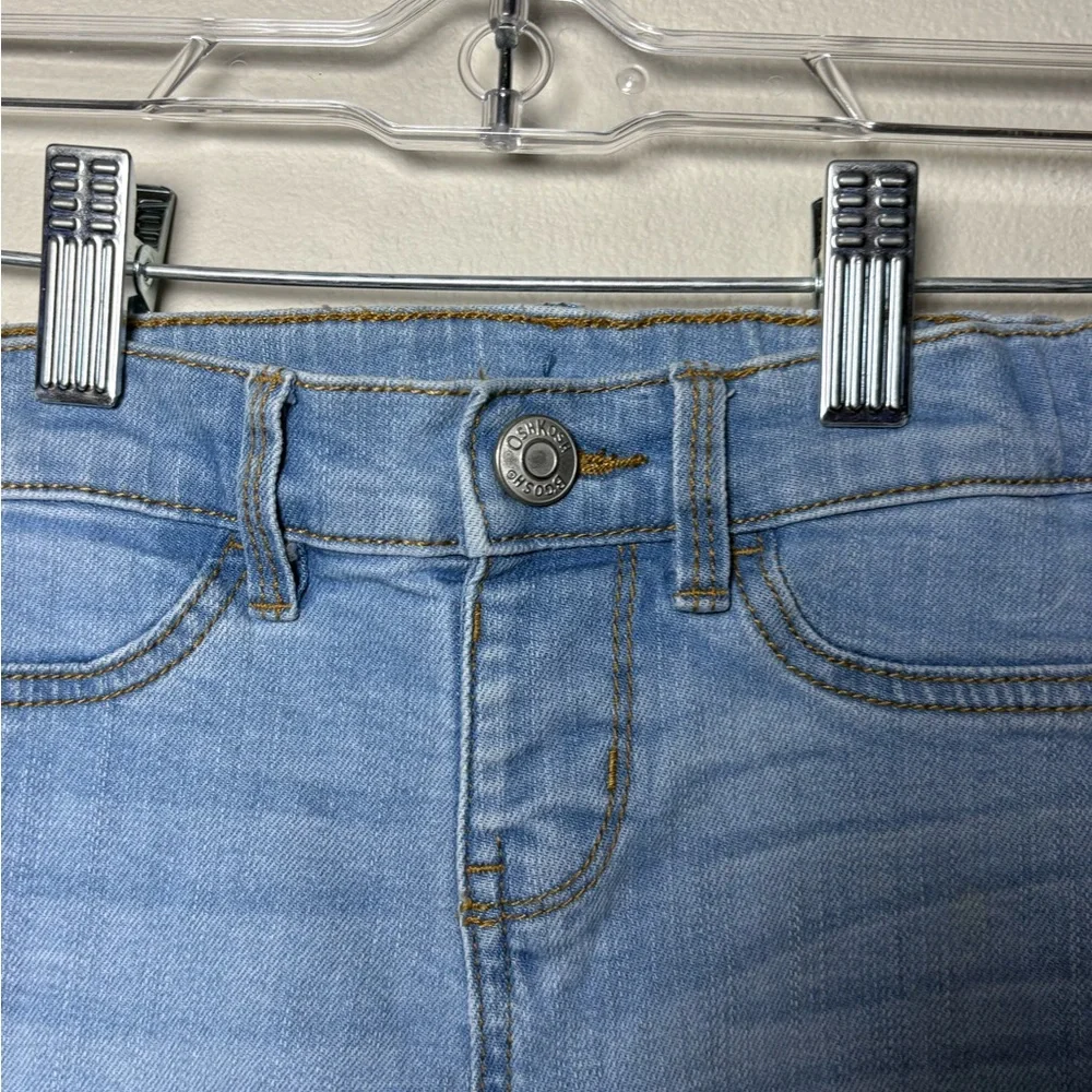 OshKosh B’gosh Toddler Girl Light Blue Flare Jeans Raw Hem Size 4T